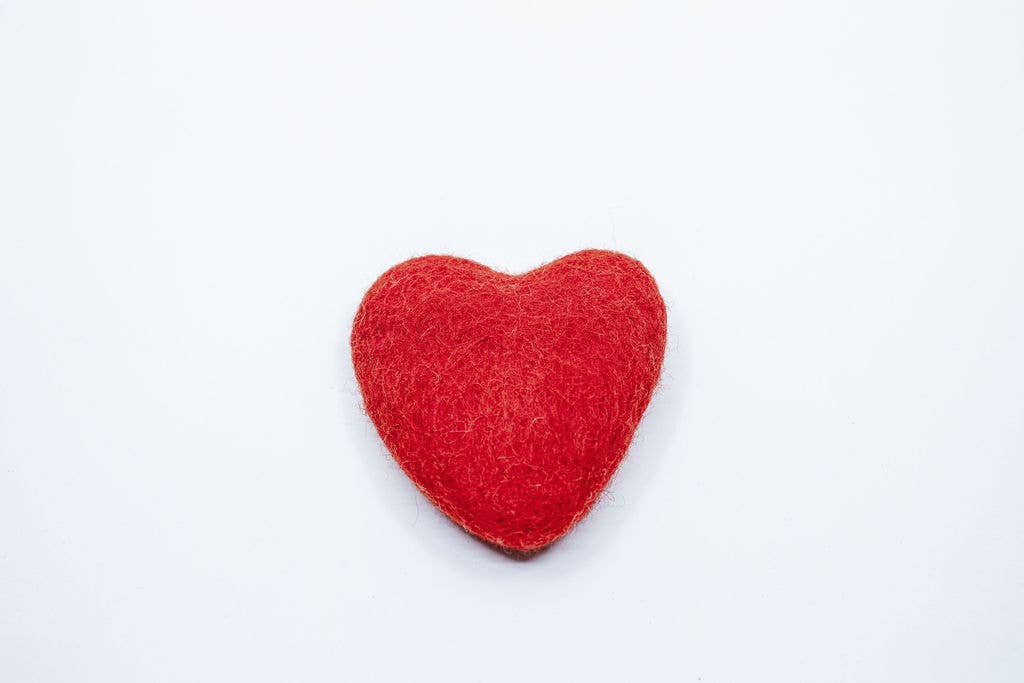 Handmade Felt Hearts - Colored
