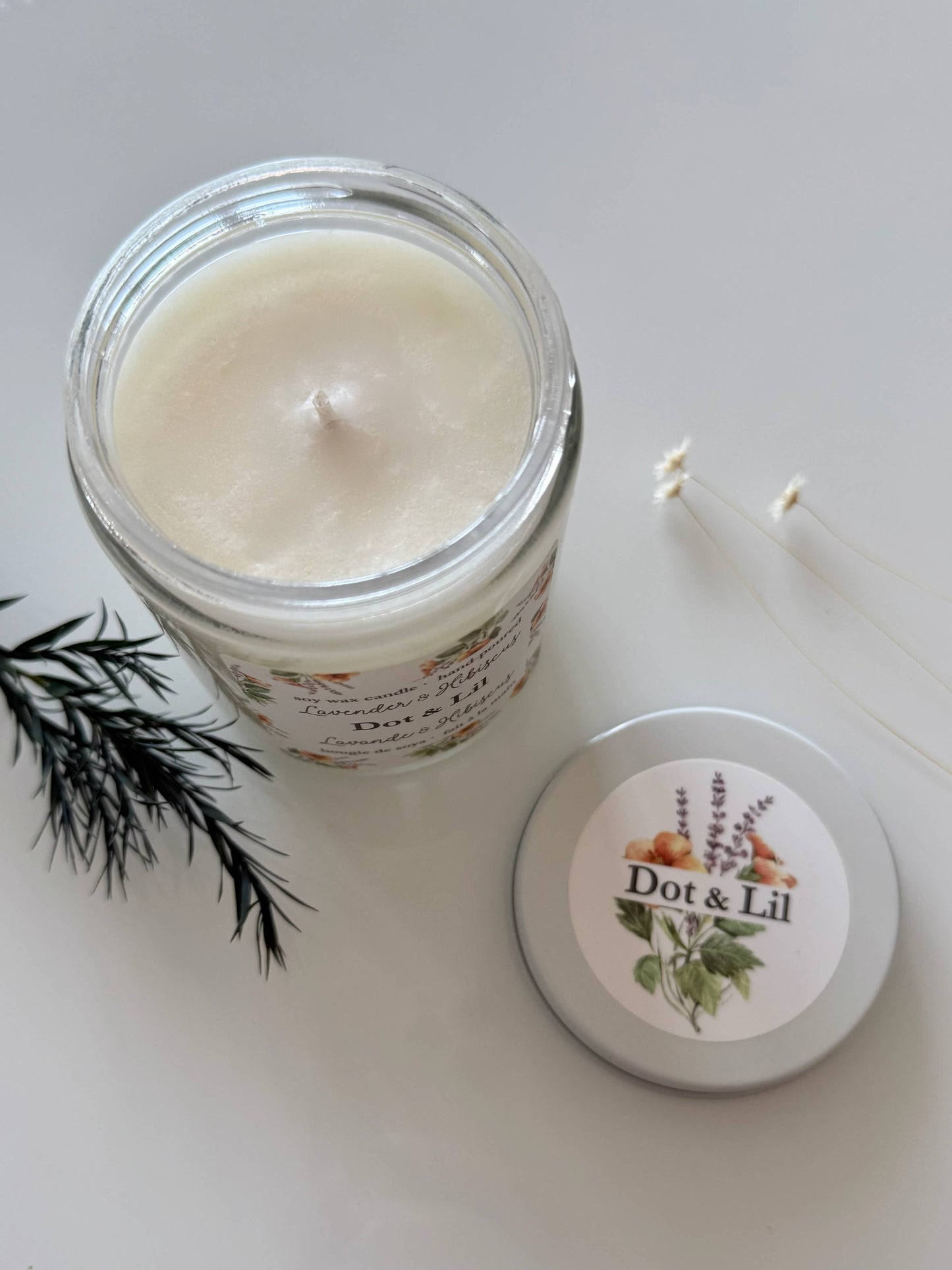 Lavender & Hibiscus Candle - Dot and Lil
