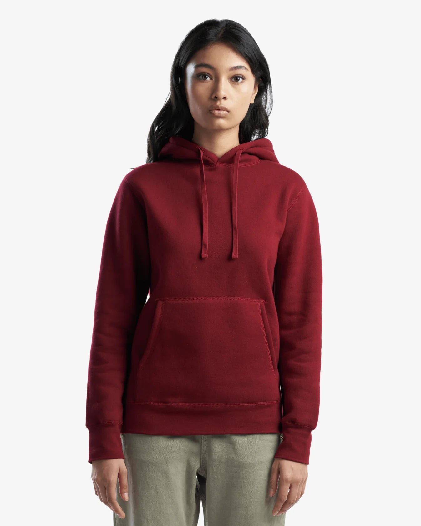 Canadian Made Premium Eco Fleece Hooded Sweatshirt in Bordeaux