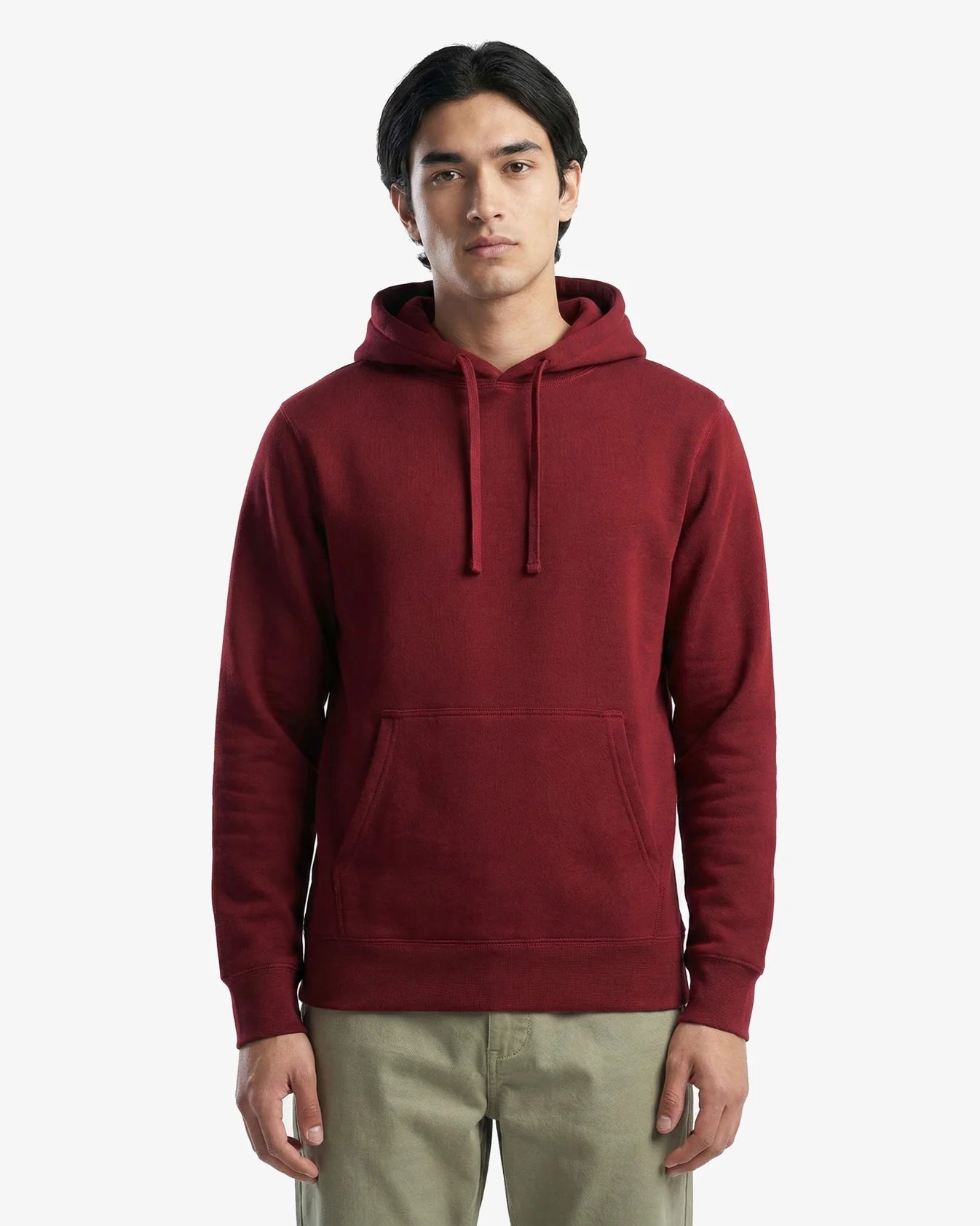 Canadian Made Premium Eco Fleece Hooded Sweatshirt in Bordeaux