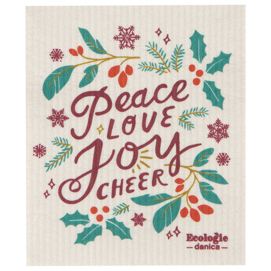 Peace and Joy Swedish Dishcloth