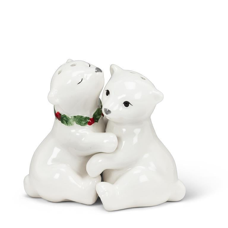 Hugging Polar Bear Cub Salt & Pepper Shaker