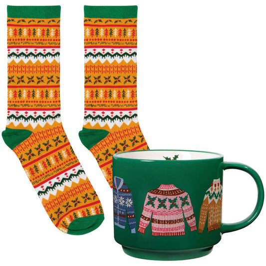 Jubilee Merry Knitmas Mug and Socks Set