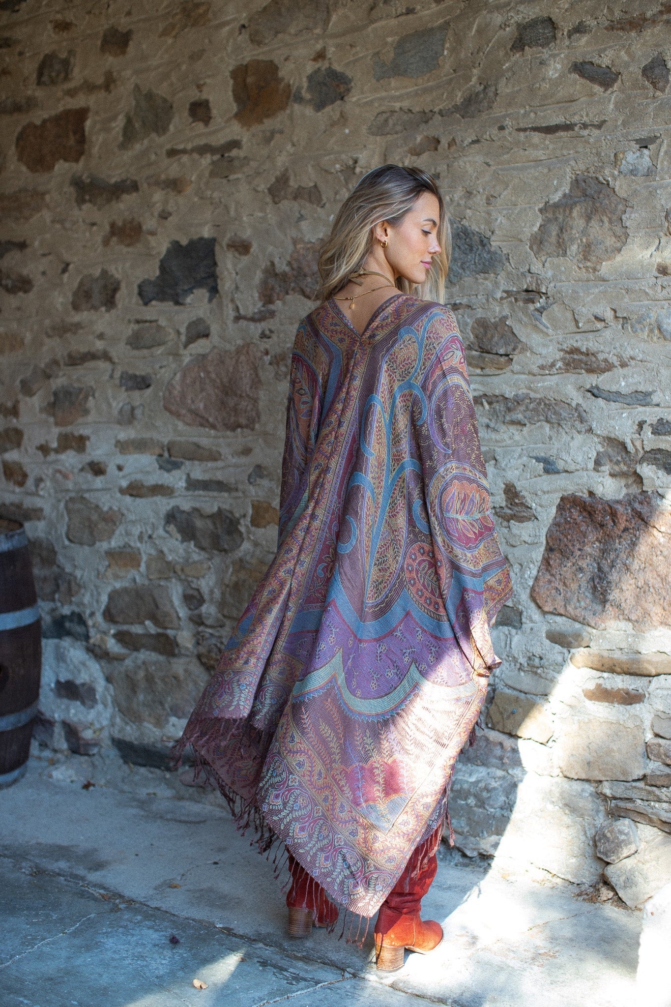 Willow Woven Kimono - Multi