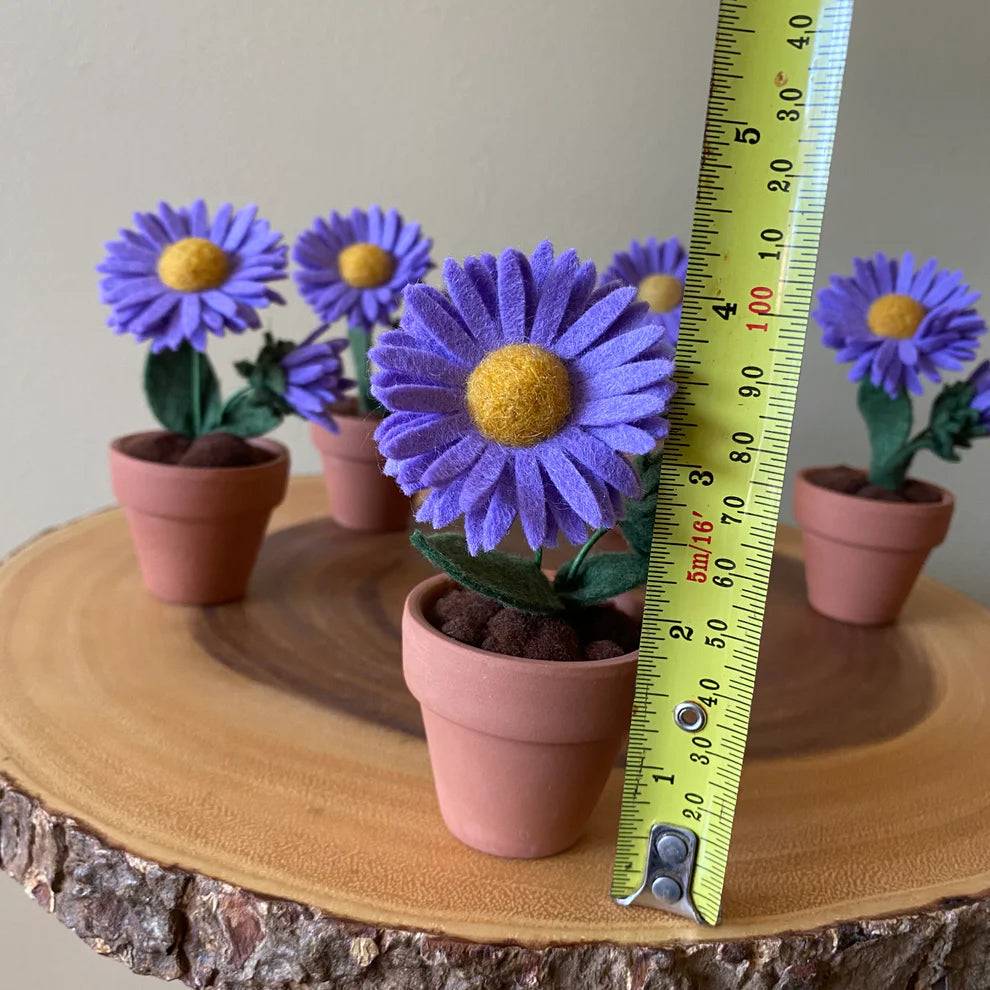 Aster: September Birth Month Felt Flower- Handmade in Ottawa