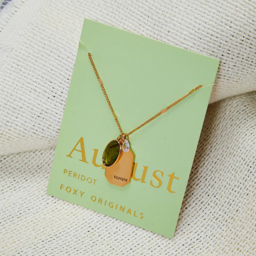 August Birthstone Necklace or Earrings Birthday Anniversaries Holiday Gifts