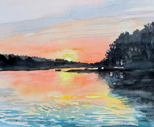 Golden Sunset Watercolour Workshop with Brenda Beattie Sunday September 20th