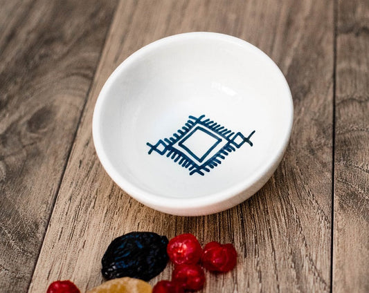Mini Bowl Condiment Ring Dish n Berber Print