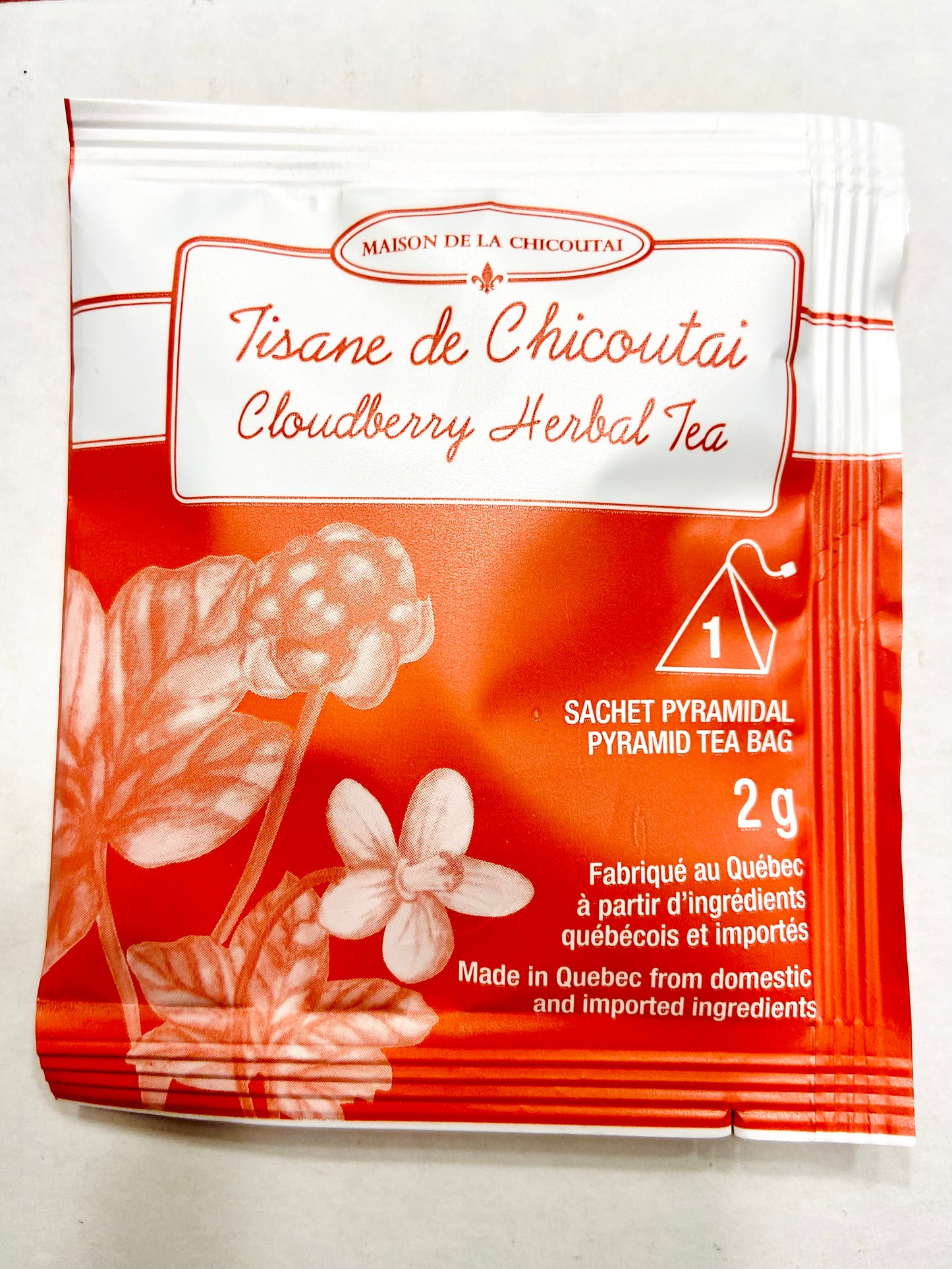 Cloudberry Herbal Tea - Individual Teabags - Tisane de Chicoutai