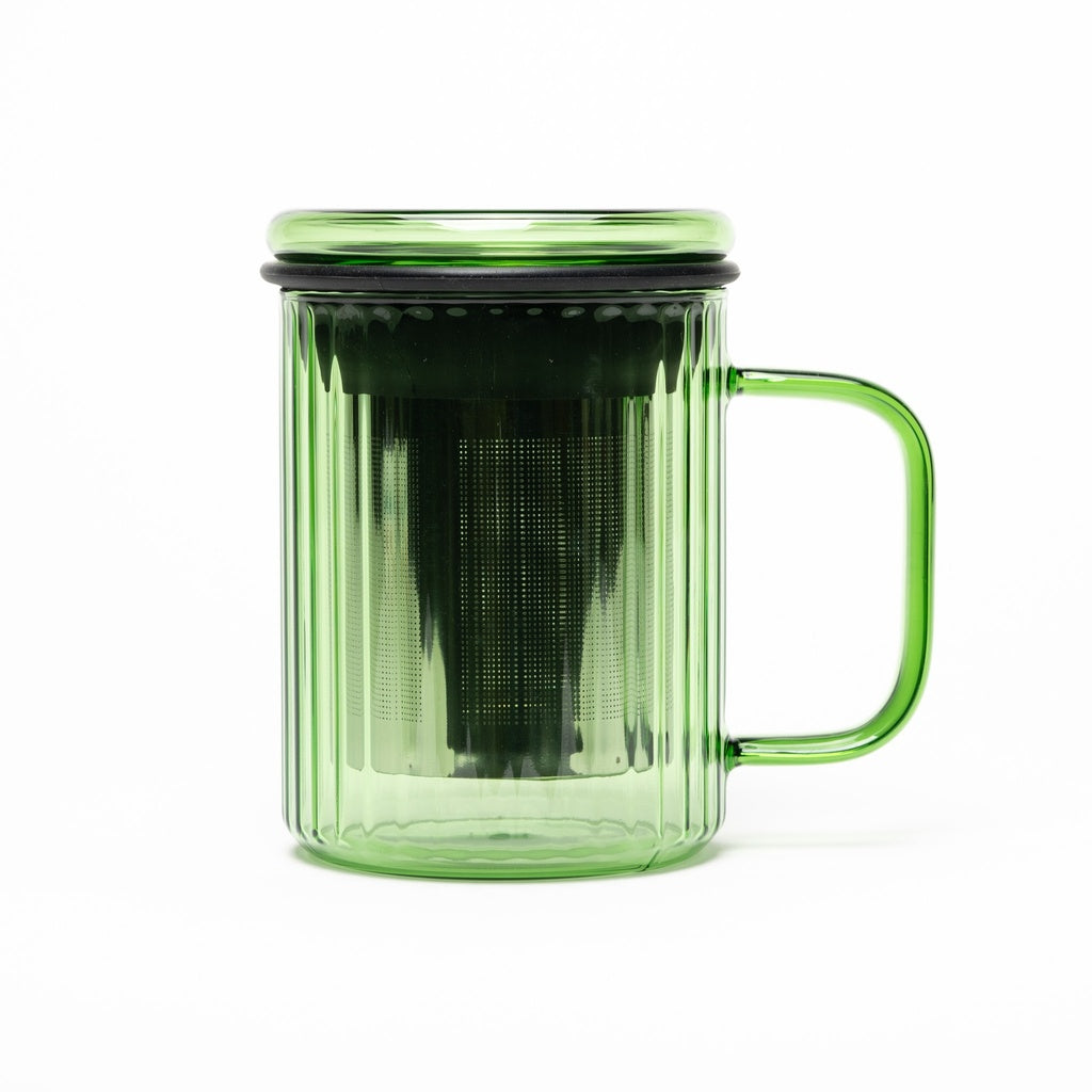 Opale Glass Mug with Infuser and Lid