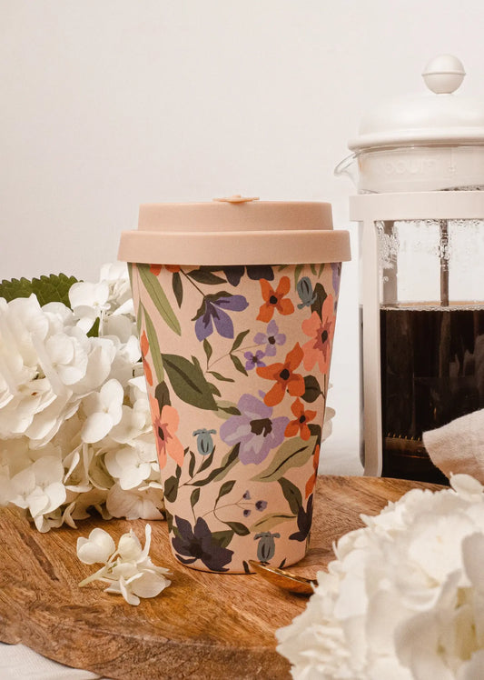Blossoms Cafe Yo - Bamboo Reusable Cup - Mimi and August