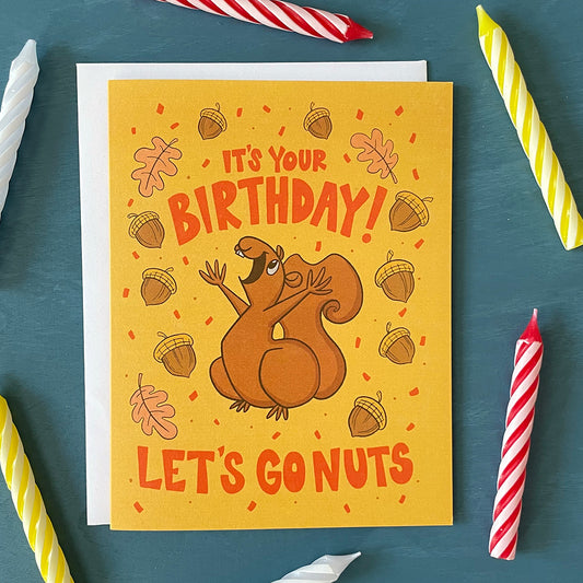 Birthday Squirrel - Carabara Designs