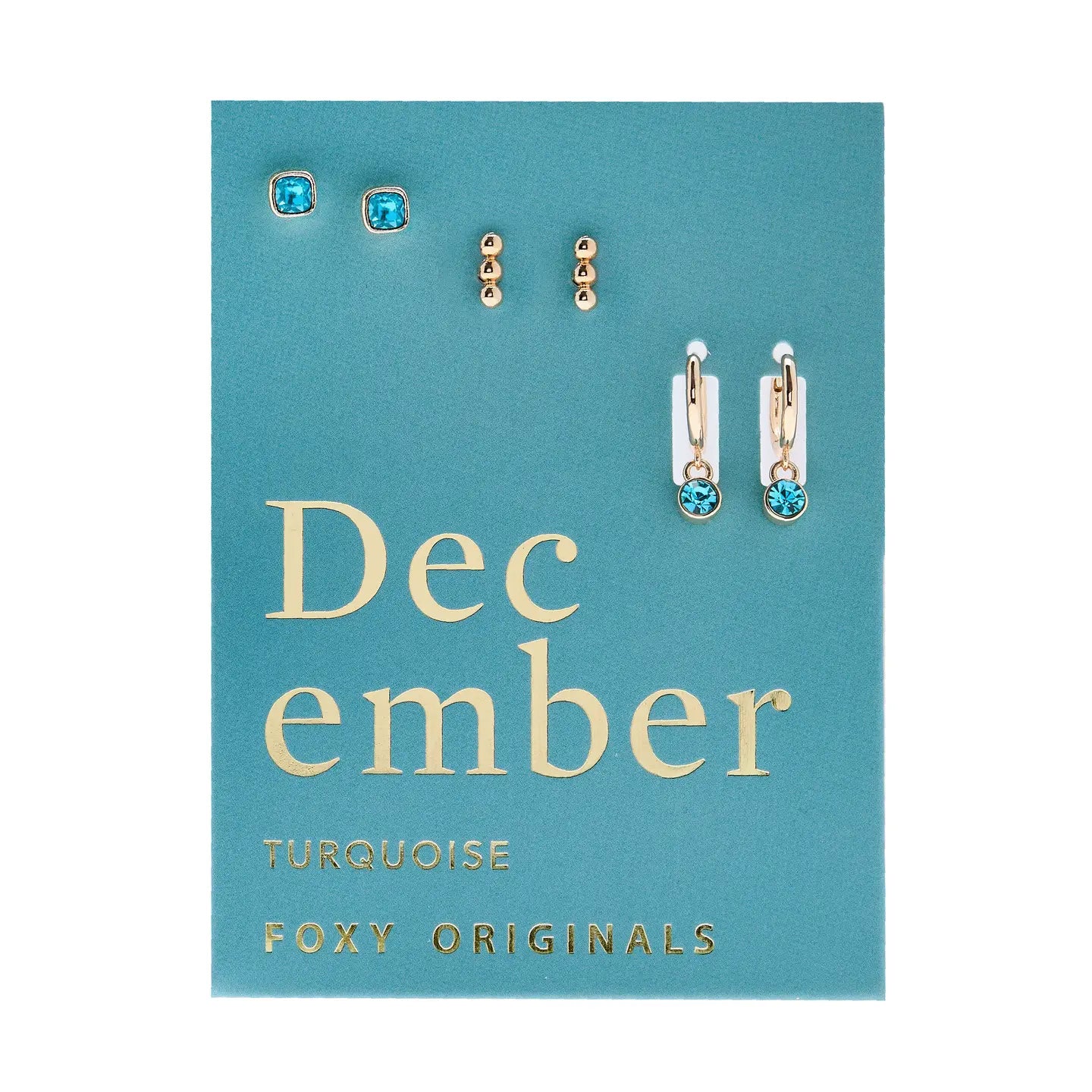 December Birthstone Necklace or Earrings Birthday Anniversaries Holiday Gifts