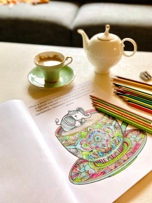 Steeped in Art: Elegant Tea Cup Designs to Color
