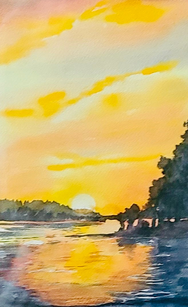 Golden Sunset Watercolour Workshop with Brenda Beattie Sunday September 20th