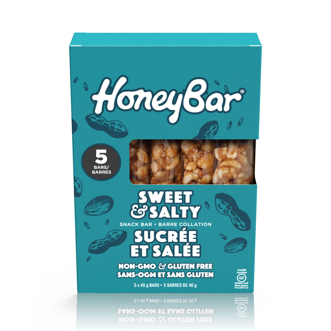 HoneyBar Sweet and Salty Box of 5 Snack Bars
