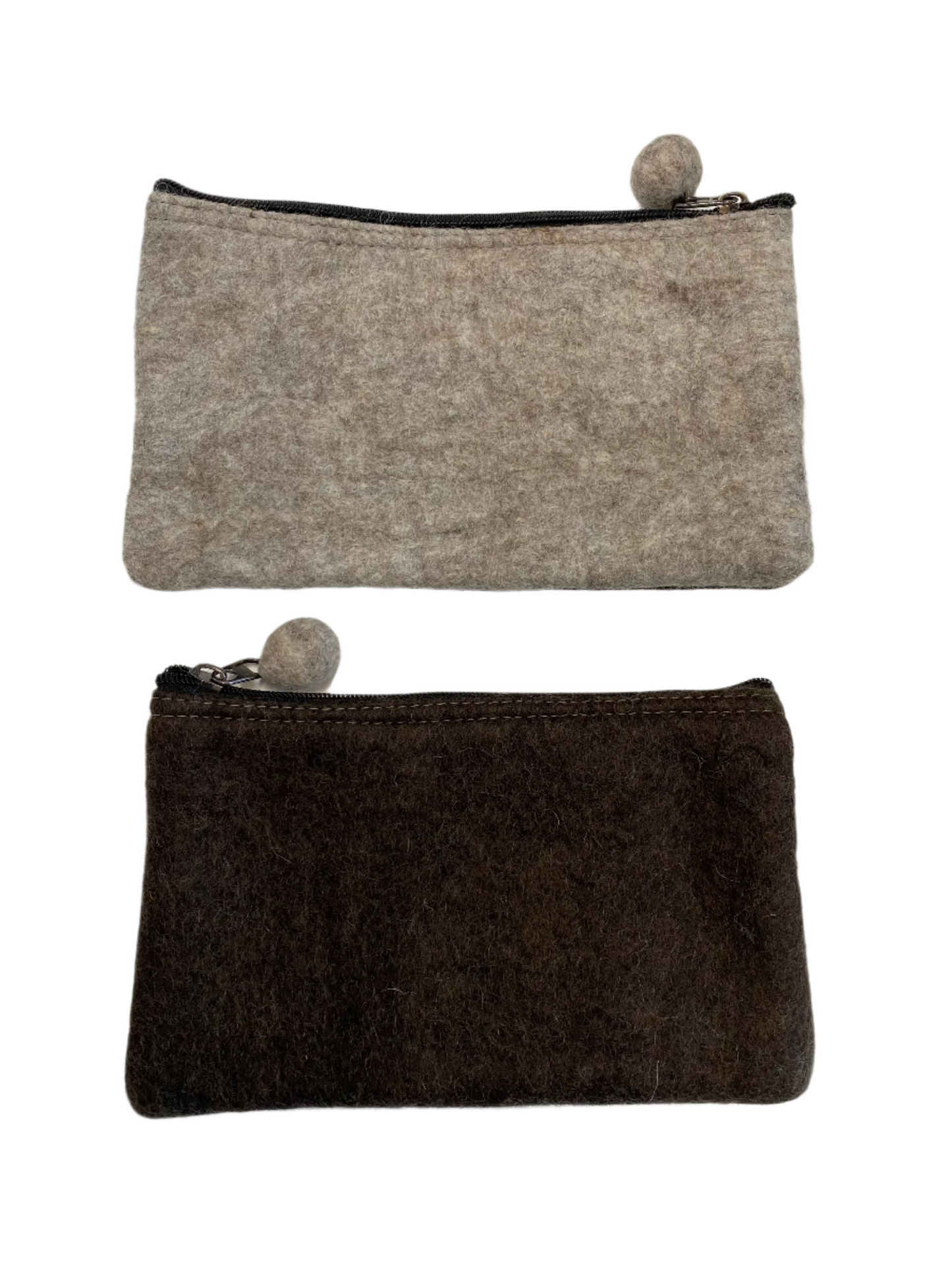 Two-tone Organizer Pouch Felted Wool