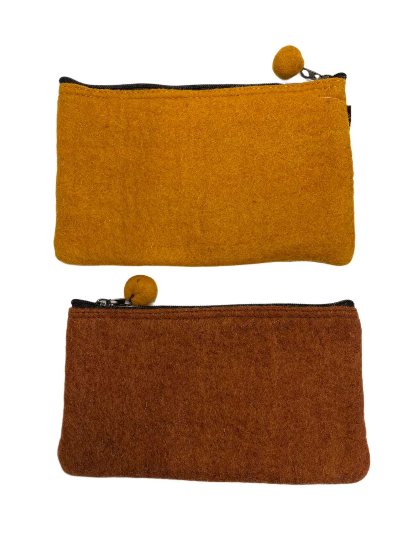 Two-tone Organizer Pouch Felted Wool