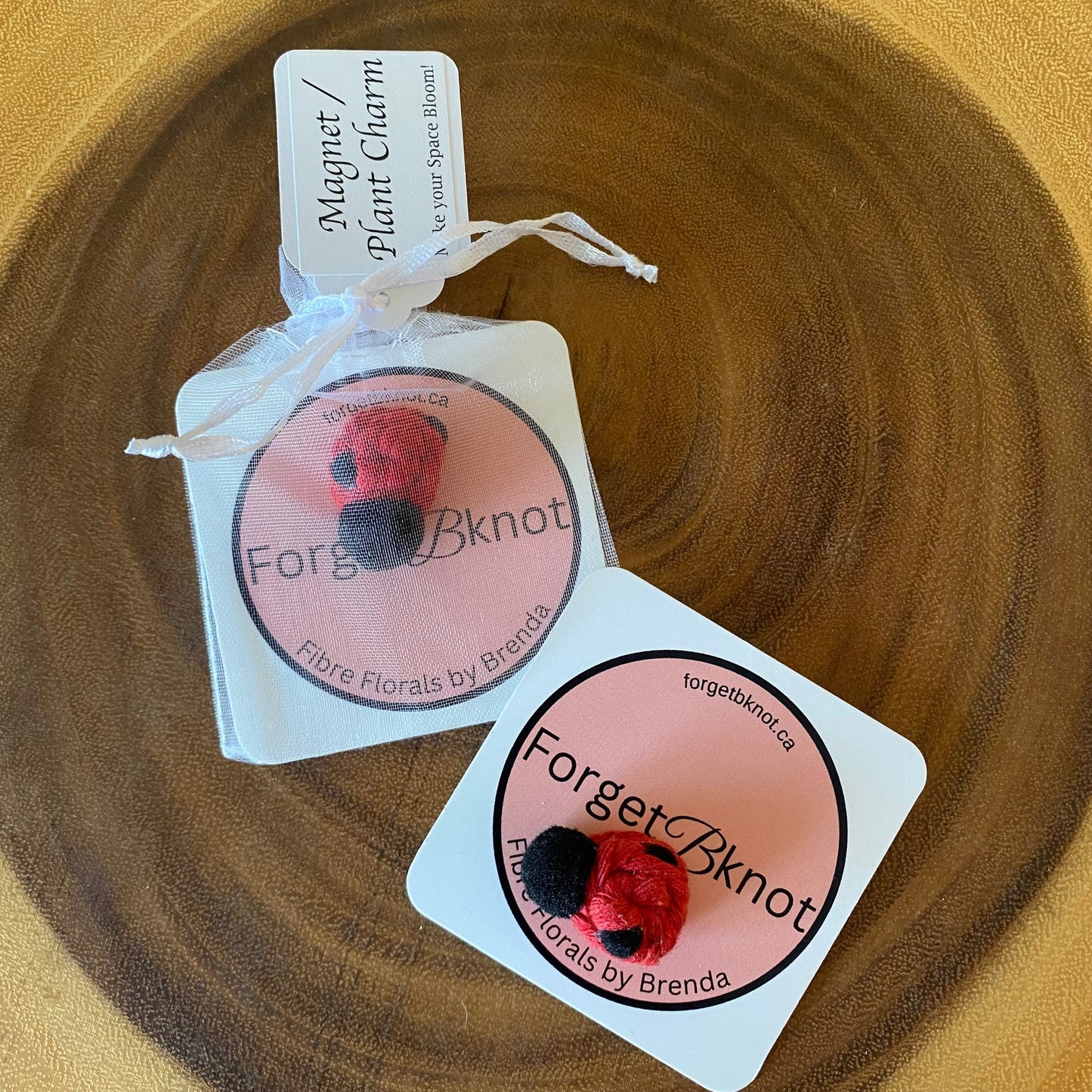 Bee or Ladybug Plant Charm/Fridge Magnet - ForgetBKnot