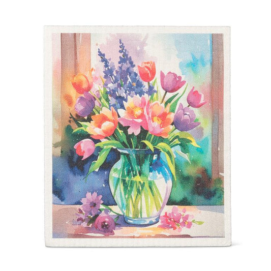 Still Life Vase Dish Cloth