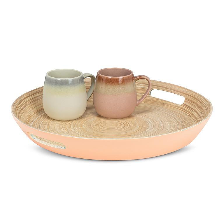 Round Tray With Handles - Melon