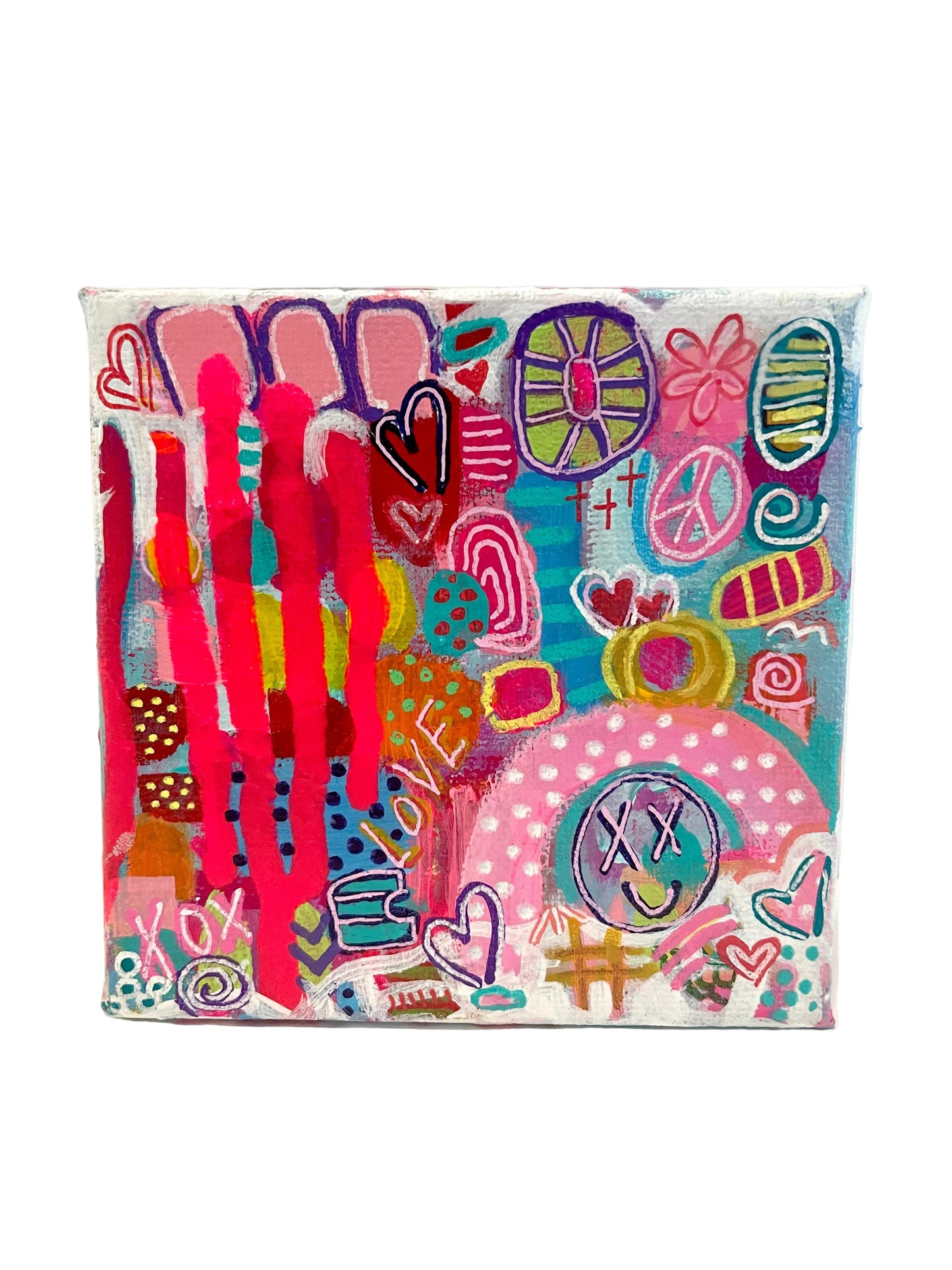Pink Graffiti Acrylic Painting