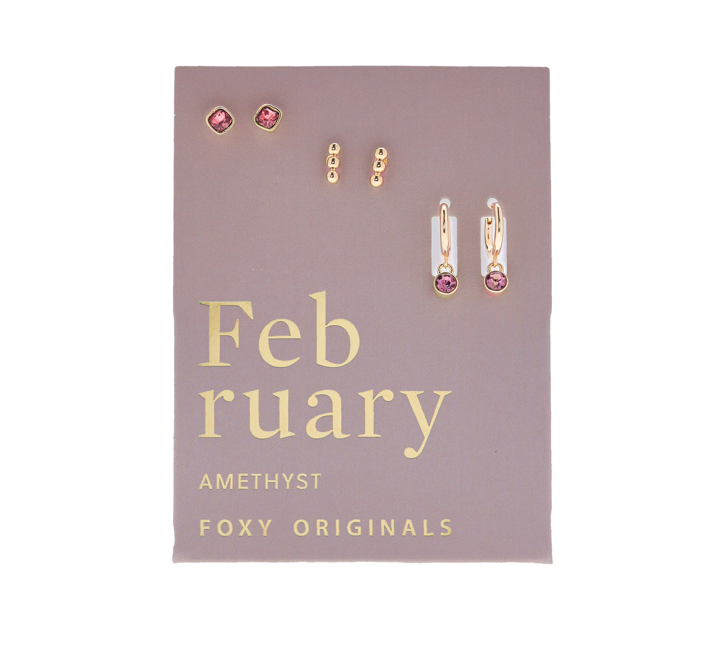 February Birthstone Necklace or Earrings Birthday Anniversaries Holiday Gifts
