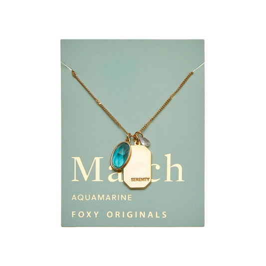 March Birthstone Necklace or Earrings Birthday Anniversaries Holiday Gifts