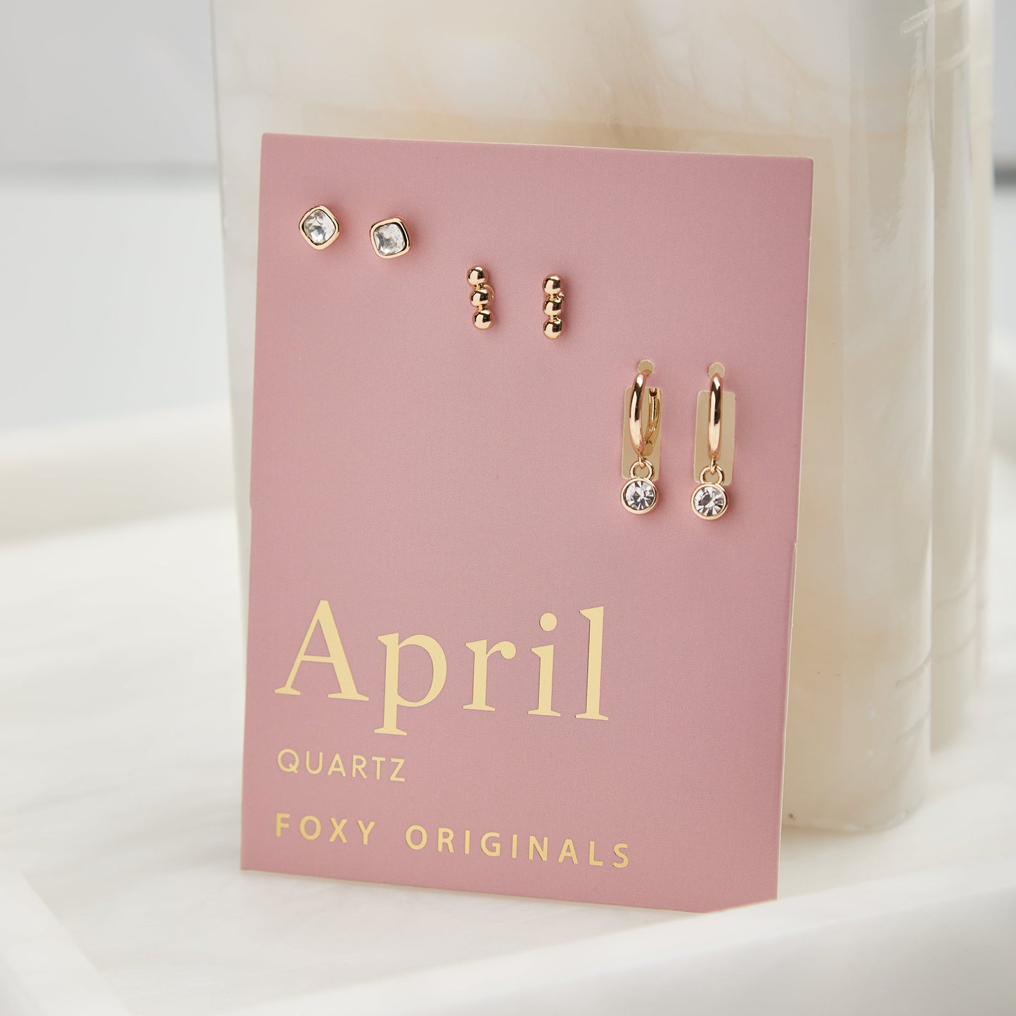 April Birthstone Necklace or Earrings Birthday Anniversaries Holiday Gifts