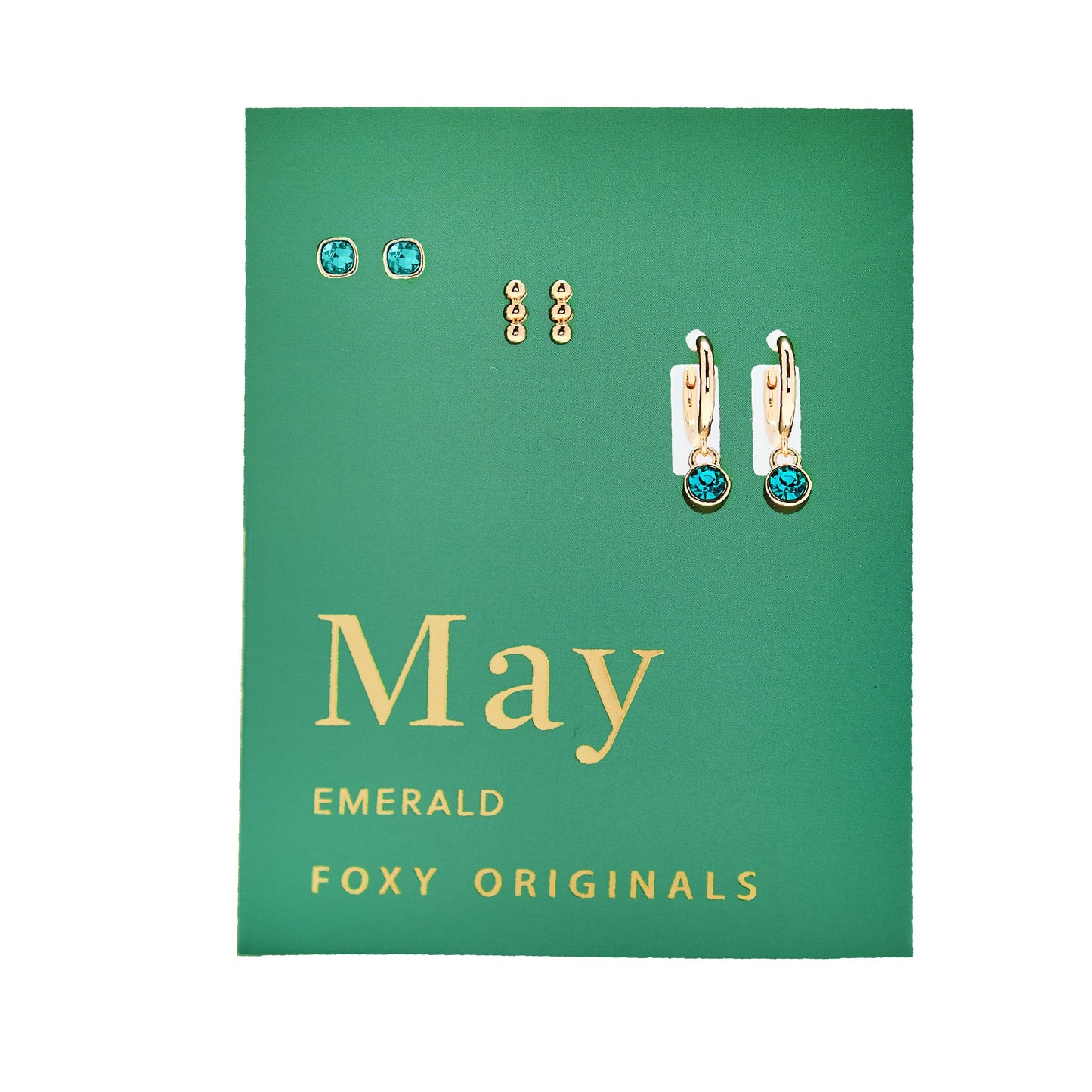 May Birthstone Necklace or Earrings Birthday Anniversaries Holiday Gifts