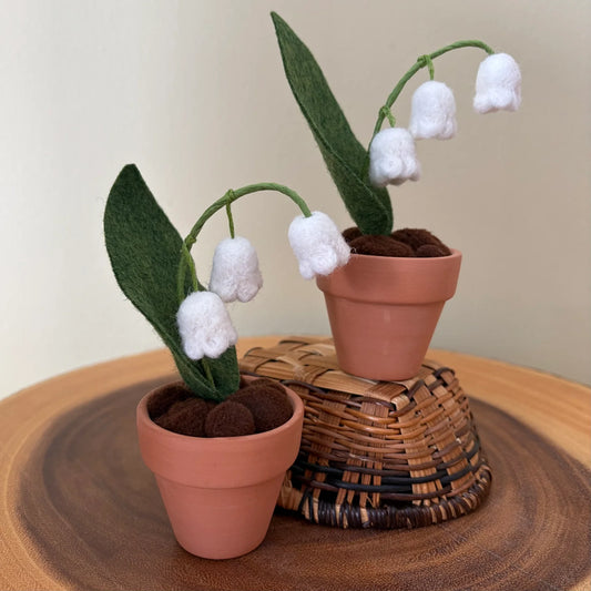 Lily of the Valley: May Birth Month Felt Flower- Handmade in Ottawa