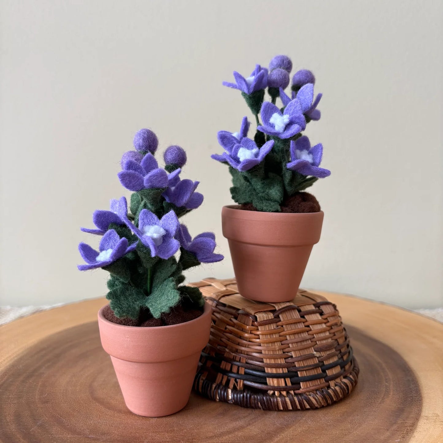 Larkspur: July Birth Month Felt Flower- Handmade in Ottawa