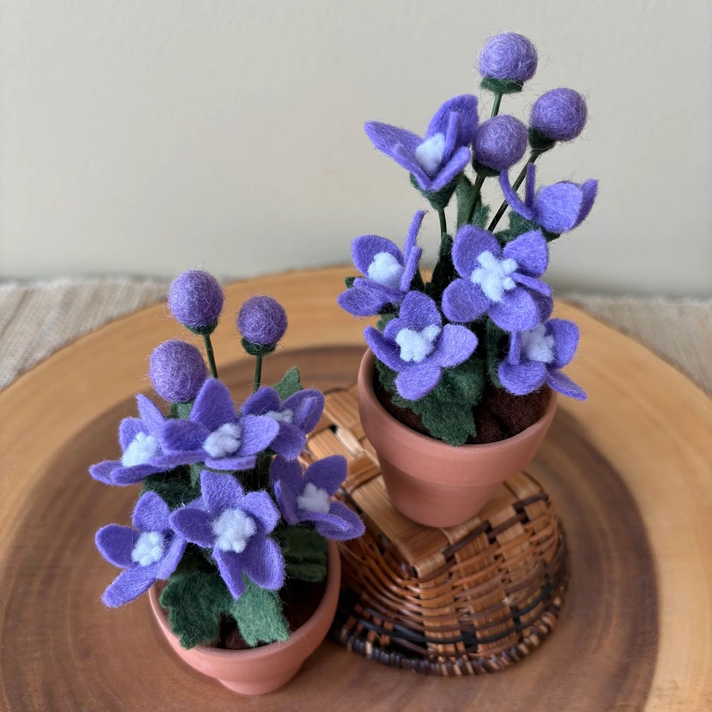 Larkspur: July Birth Month Felt Flower- Handmade in Ottawa