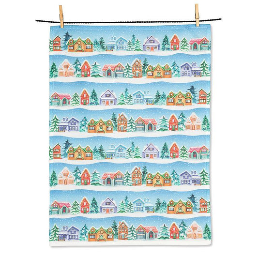 Winter Houses Kitchen Towel