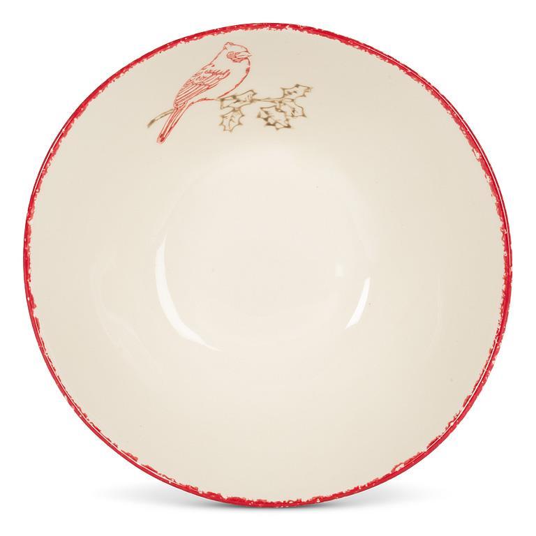 Cardinal Stamp Large Bowl