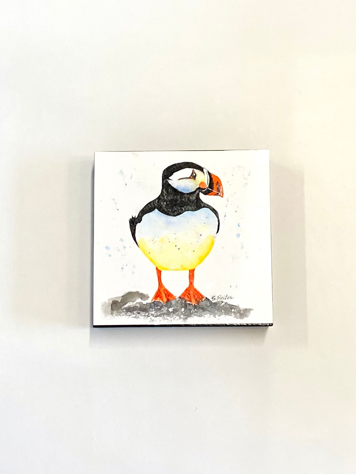 Original Watercolours on Wooden Blocks by Susan Reiter