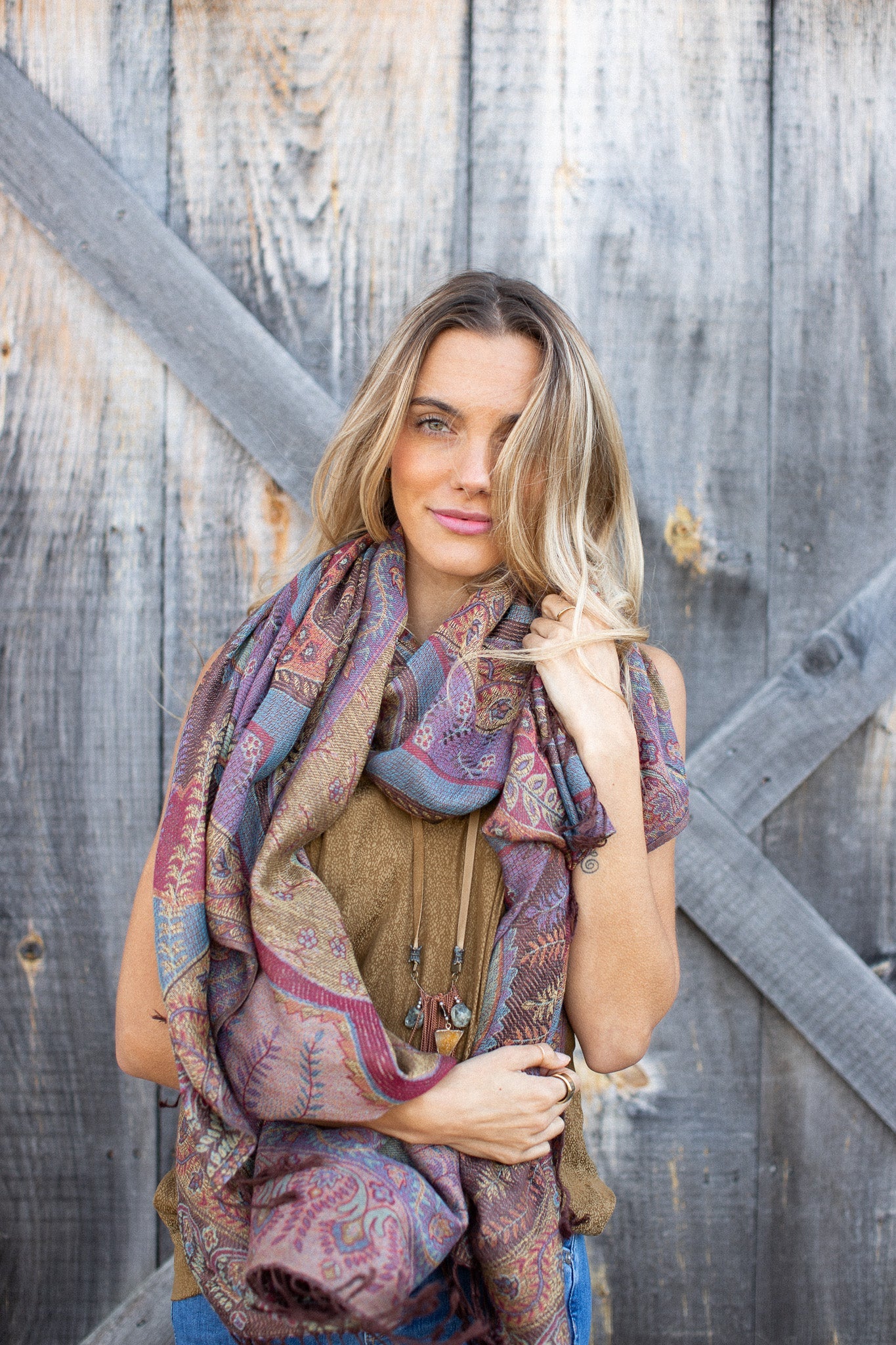 Willow Woven Kimono - Multi