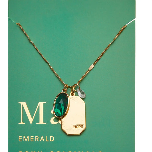 May Birthstone Necklace or Earrings Birthday Anniversaries Holiday Gifts