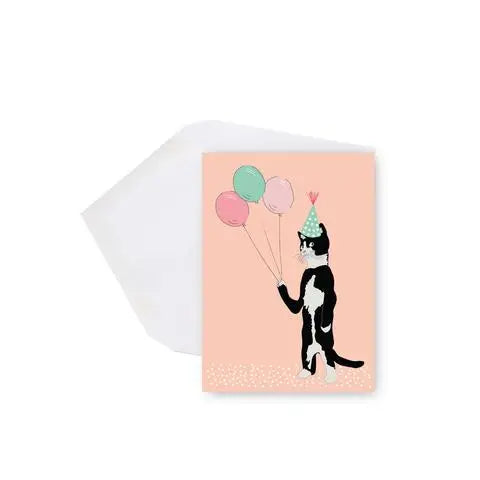 Cat Mini Birthday Greeting Card
