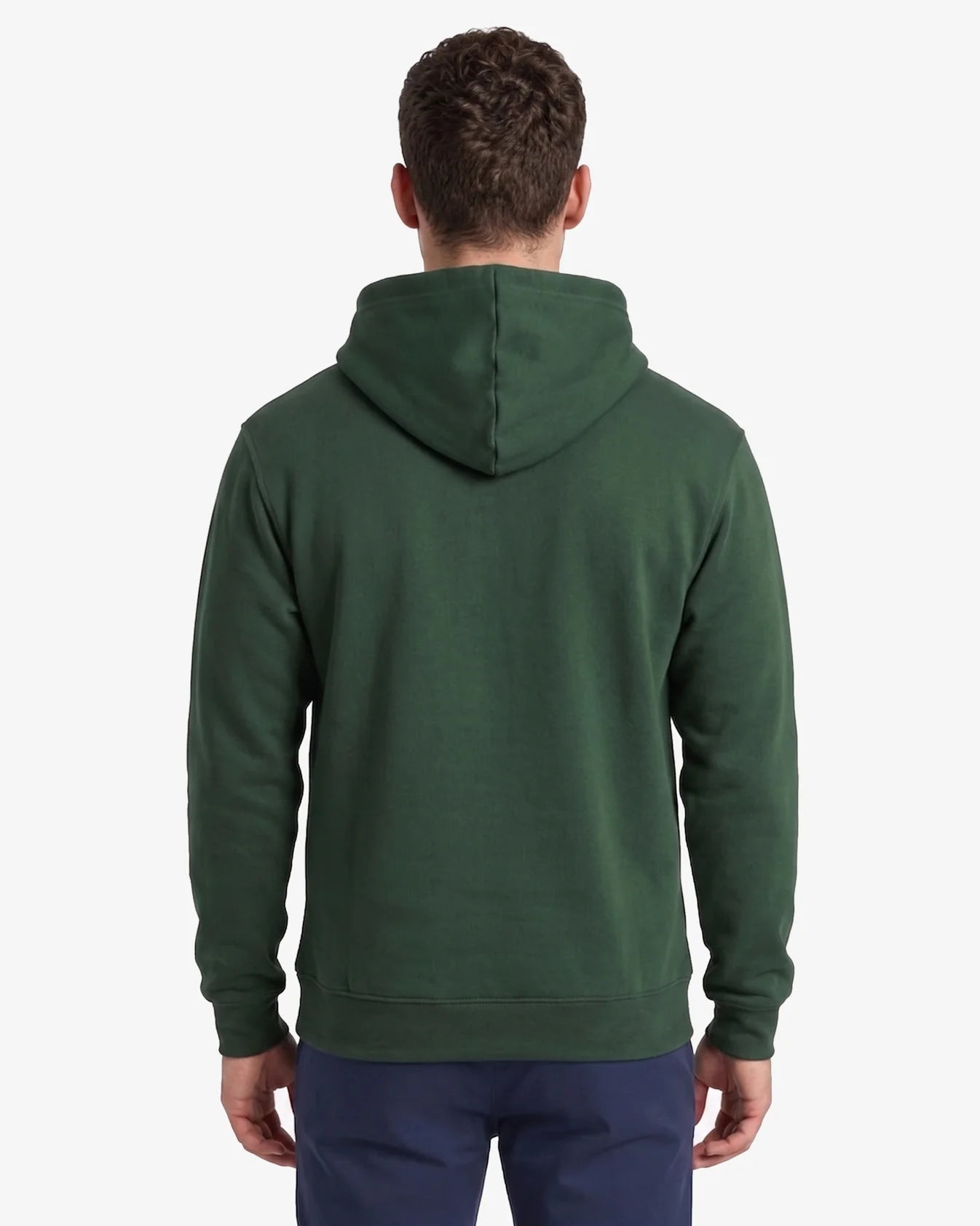 Canadian Made Eco Fleece Hooded Sweatshirt in Forest Green