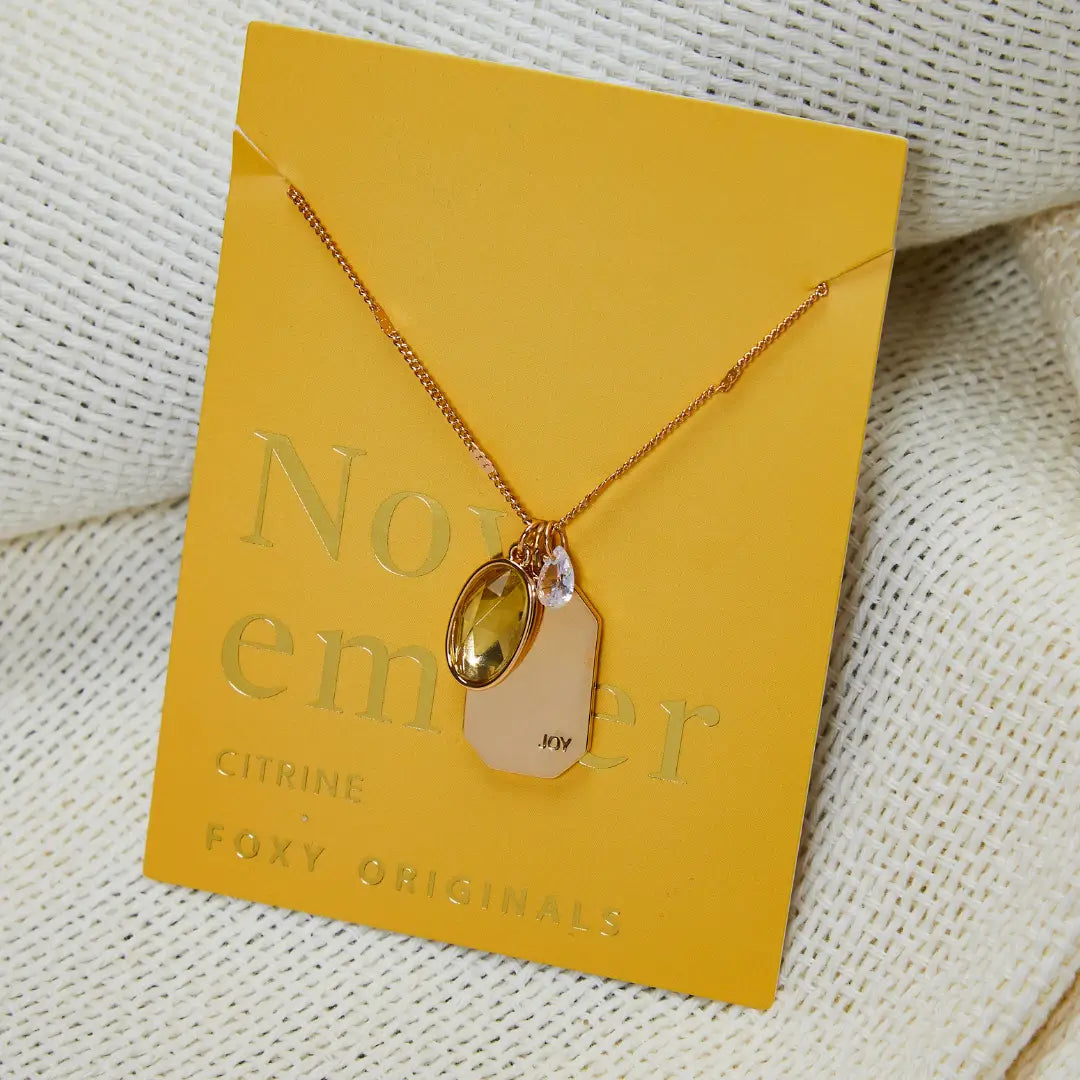 November Birthstone Necklace or Earrings Birthday Anniversaries Holiday Gifts
