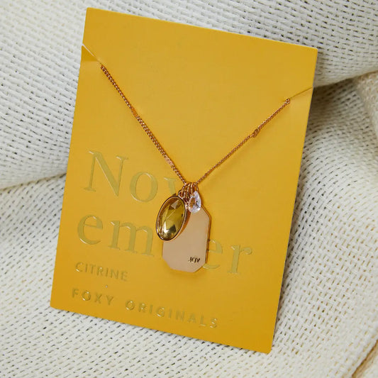 November Birthstone Necklace or Earrings Birthday Anniversaries Holiday Gifts