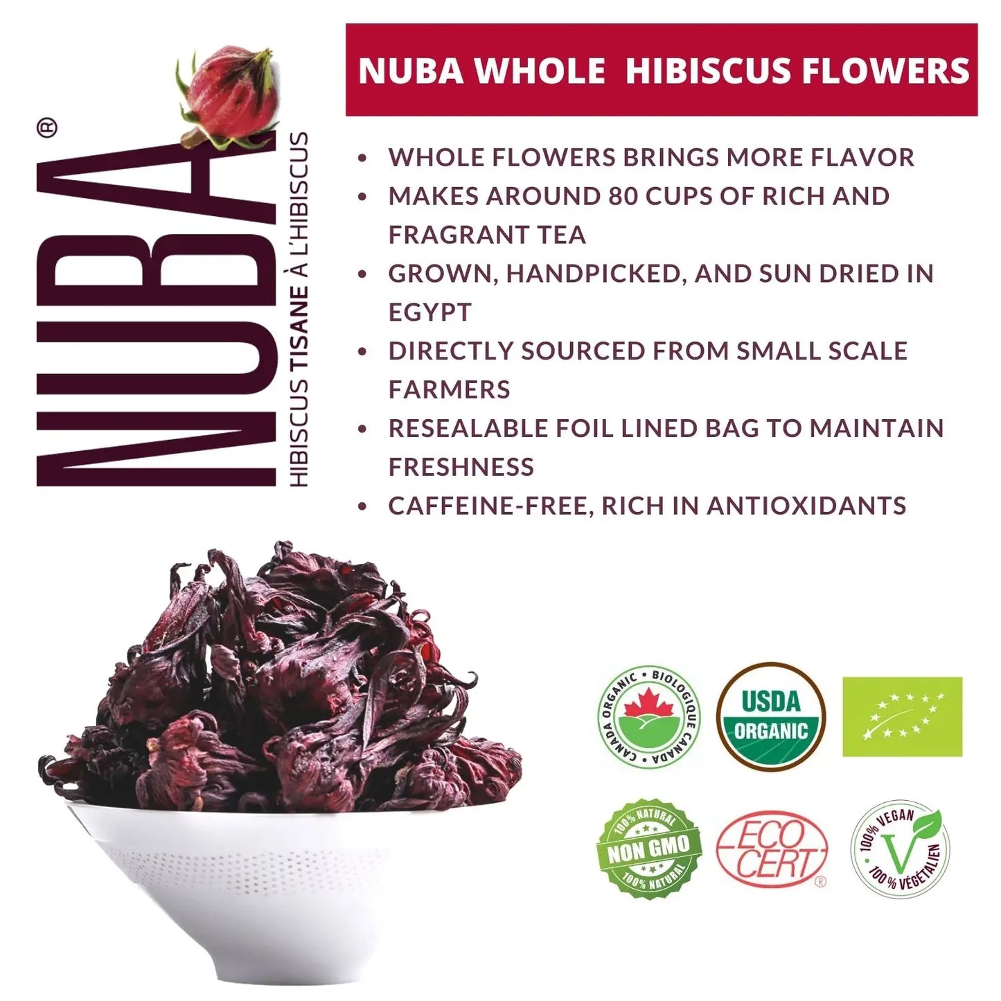 Organic Hibiscus Flowers