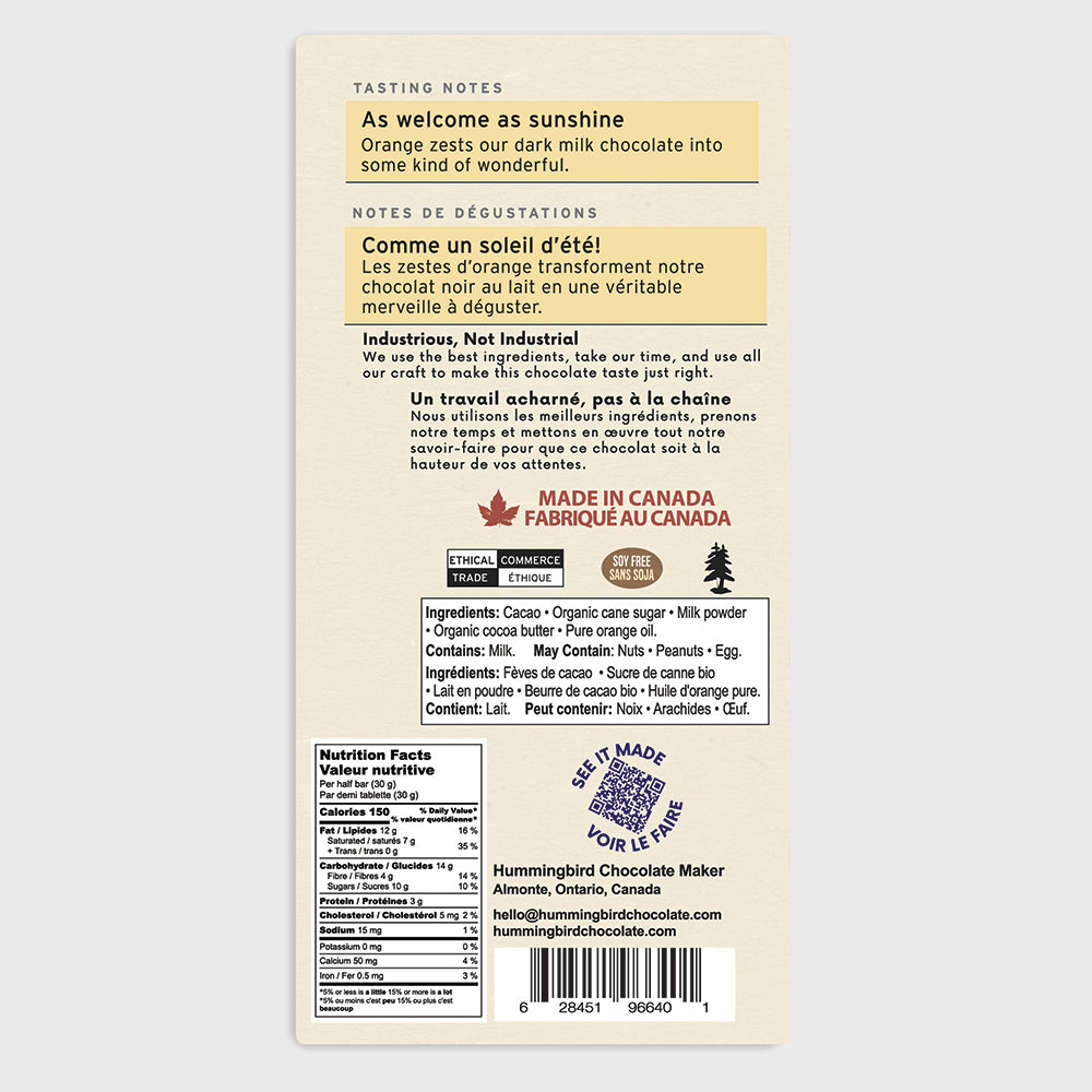 Hummingbird Chocolate 60g Bars