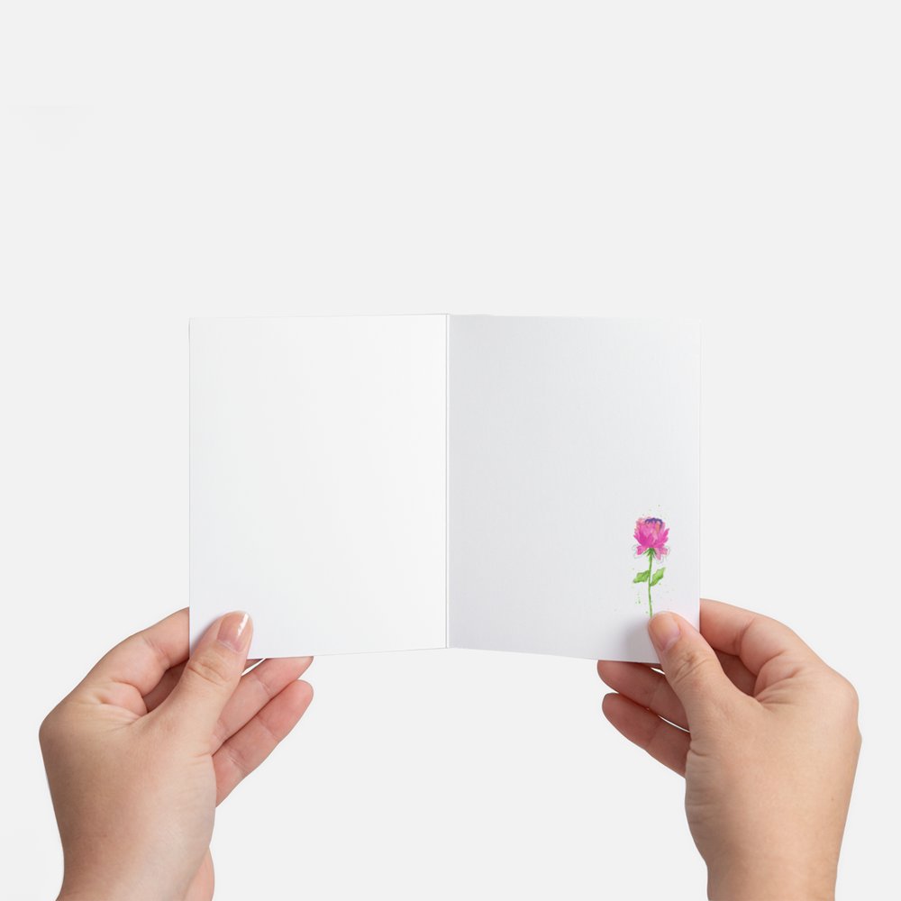 Peony Blank Greeting Card