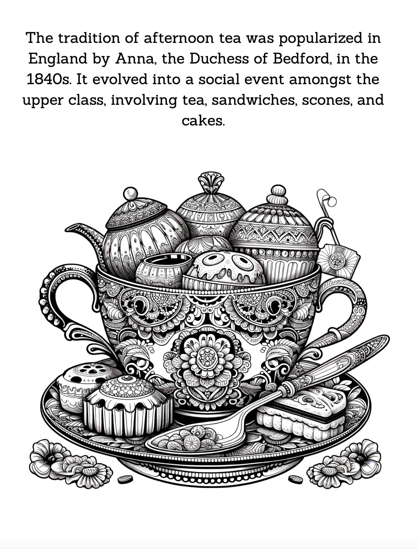 Steeped in Art: Elegant Tea Cup Designs to Color