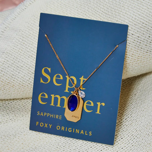 September Birthstone Necklace or Earrings Birthday Anniversaries Holiday Gifts