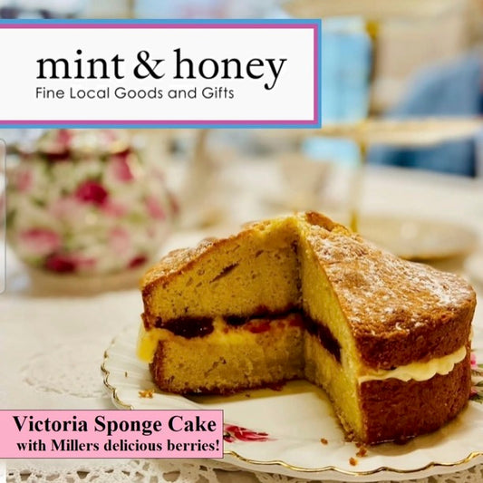 Preorder Victoria Sponge Cake with local berries - CMB Catering
