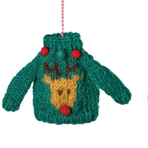 Jubilee Merry Knitmas Felt Sweater Christmas Ornaments