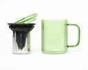 Opale Glass Mug with Infuser and Lid